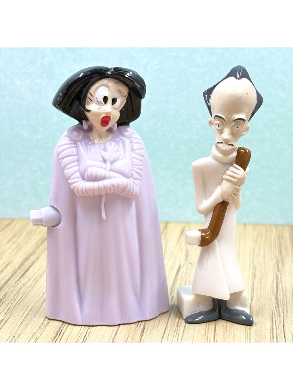 VNTG 1998 Burger King Kids Meal Toy *Dr Vic Frankenstein &Bride Elvira* Lot of 2